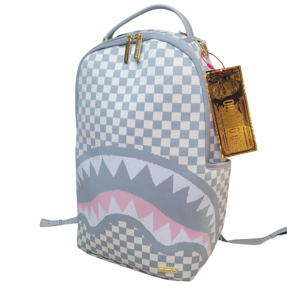 NWT SPRAYGROUND Knit SHARKS IN PARIS Cream DLX Backpack Soldout Limited Edition